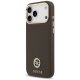 Guess Grained Strass Logo MagSafe dėklas iPhone 17 Pro Max, rudas
