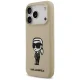 Karl Lagerfeld Silicone Karl Sketch & Logo MagSafe dėklas, skirtas iPhone 17 Pro, rudas