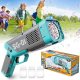 Automatinis muilo burbulų pistoletas mėlynas