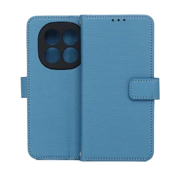 Atverčiamas dėklas Smart Triangle skirtas Xiaomi Redmi Note 14 Pro Plus 5G, mėlynas
