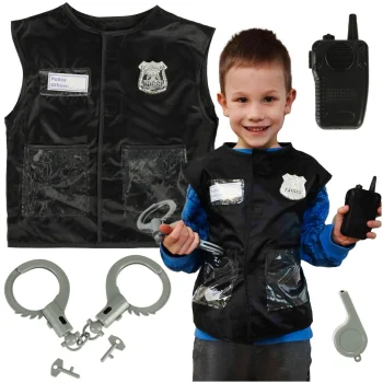 Kids Police Officer Costume Set with Accessories for Ages 3-8
