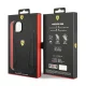 Ferrari dėklas iPhone 14 Plus telefonui „Leather Stamp Sides“, juodas