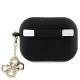 Guess AirPods Pro 2 dėklas Silicone 4G Strassed Charm, juodas