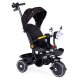 ECOTOYS Kids Tricycle Stroller with 360 Rotating Seat, Black