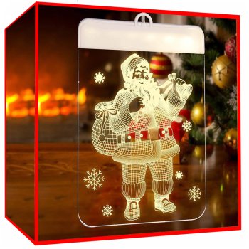 3D LED vitražas langui, Kalėdinė dekoracija