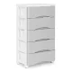 Rolling Storage Cart with 5 Drawers ModernHome, Grey
