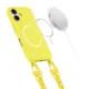 Tech-Protect iPhone 16 dėklas MagNecklace MagSafe su virvele, geltonas