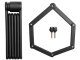 Folding Bike Lock Heavy Duty 80cm, Anti-Theft Key Lock for Bicycles and Scooters