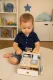 Ecotoys medinis vaikų kasos aparatas su skeneriu ir pinigais