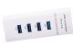 USB 3.0 šakotuvas, 4 prievadai, 5 Gbps, baltas