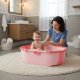 ECOTOYS sulankstoma kūdikių vonelė su temperatūros jutikliu, rožinė