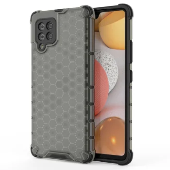 Dėklas Samsung Galaxy A42 5G Honeycomb su TPU rėmeliu, juodas
