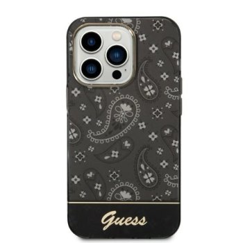 Guess dėklas iPhone 14 Pro Max telefonui Bandana Paisley, juodas