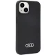 Audi dėklas iPhone 14 6.1\" silikoninis kietas dėklas, juodas (AU-LSRIP14-Q3)