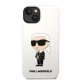 Karl Lagerfeld dėklas iPhone 14 Plus telefonui, Silicone Ikonik, baltas