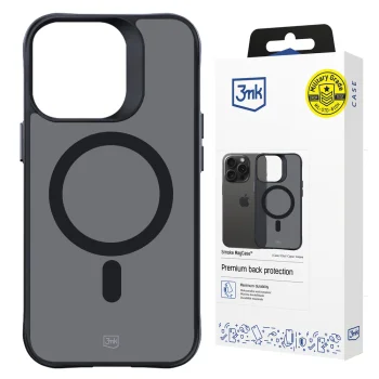 3mk iPhone 14 Pro Max dėklas Smoke MagCase, pusiau skaidrus
