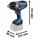 Akumuliatorinis smūginis veržliasukis Bosch GDS 18V-1050 H Professional, 3/4\", 1050 Nm, L-BOXX