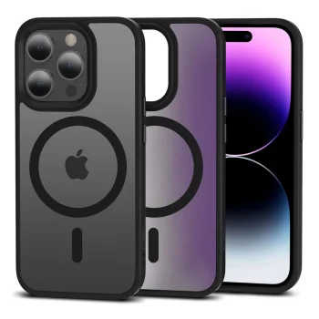 Tech-Protect MagMat MagSafe dėklas iPhone 15 Pro Max, matinė juoda