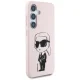 Karl Lagerfeld Silicone Graffiti Ikonik MagSafe dėklas Samsung Galaxy S25, rožinis
