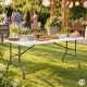 Sulankstomas pobūvių ir sodo stalas MultiGarden 153x70 cm, baltas