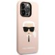 Karl Lagerfeld dėklas iPhone 14 Pro Max telefonui, rožinis