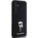 Karl Lagerfeld dėklas Samsung Galaxy S23 FE, Silicone Ikonik Metal Pin, juodas