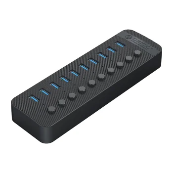 USB šakotuvas Orico CT2U3-10AB, 10-Port USB-A 3.0, juodas