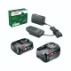 Bosch 18V pradinis rinkinys (2.0Ah + 4.0Ah) su įkrovikliu AL 18V-20