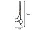 Profesionalios plaukų retinimo žirklės, 17 cm, juodos