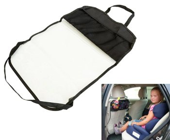 Car Seat Back Protector and Organizer with 3 Pockets