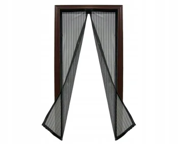 Magnetinis tinklelis nuo uodų durims 100x210 cm, juodas