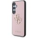 Guess Grained Big 4G Logo Case for Samsung Galaxy S25+ Pink
