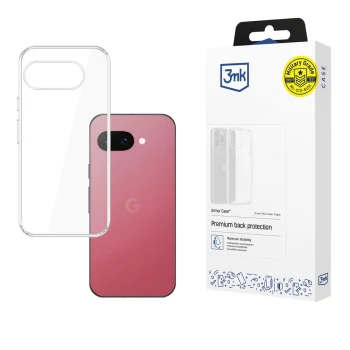 „3mk Armor Case“ dėklas „Google Pixel 9A“ telefonui, skaidrus
