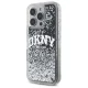 DKNY Liquid Glitter Arch Logo dėklas, skirtas iPhone 16 Pro, juodas