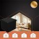 Ruhhy Folding Pouf with Storage, 38x38x38 cm, Black