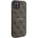 Guess 4G Collection dėklas iPhone 15 Plus / 14 Plus su MagSafe, rudas