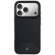 Mercedes Leather Wood Effect Curve MagSafe dėklas, skirtas iPhone 17 Pro Max, juodas