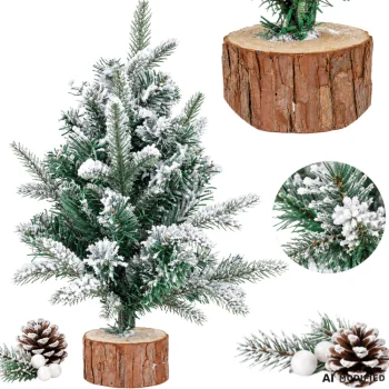 Dirbtinė kalėdinė eglutė su sniegu, 50 cm
