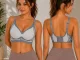 Women\'s Seamless Sports Bra with Push-Up Pads, Grey, Size M