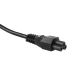 Maitinimo laidas Maclean MCTV-857, 3-pin dobilas, EU, 1.5m, juodas