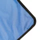 Folding beach mat lounger with backrest and bag, dark blue