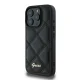 Guess dėklas iPhone 16 Pro telefonui Quilted Metal Logo, juodas