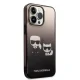 Karl Lagerfeld dėklas iPhone 14 Pro telefonui, juodas gradientas