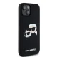 Karl Lagerfeld Silicone Karl & Choupette MagSafe dėklas iPhone 15, juodas