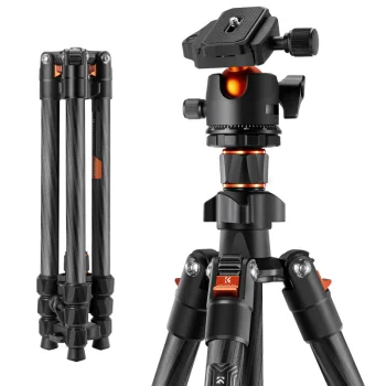 K&F Concept K-series K254C2 anglies pluošto trikojis su rutuline galvute