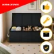 Kruzzel sulankstoma žaislų dėžė su dangčiu 132 l 94x39x35 cm, juoda
