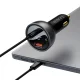Baseus automobilinis įkroviklis USB-A / USB-C PD3.1 140W ir laidas 1m, juodas