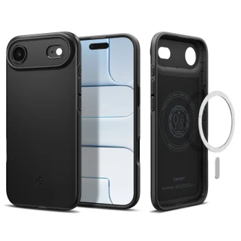 Spigen Thin Fit Mag dėklas, skirtas iPhone 17 / 17 Air, juodas
