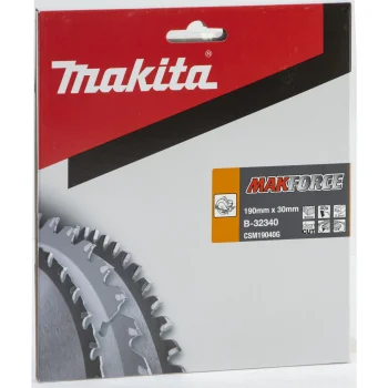 Diskinio pjūklo diskas Makita MAKFORCE B-32340 190x30 mm 40T medienai