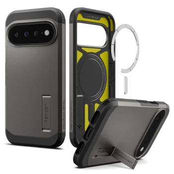 Spigen Tough Armor Mag MagSafe dėklas Google Pixel 11 Pro XL, tamsiai pilkas